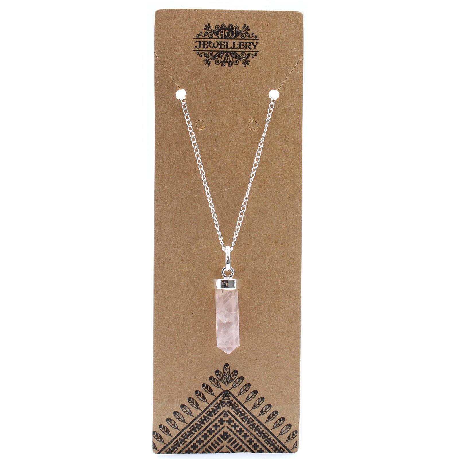 Gemstone Classic Point Pendant - Rose Quartz From Witch, Please!