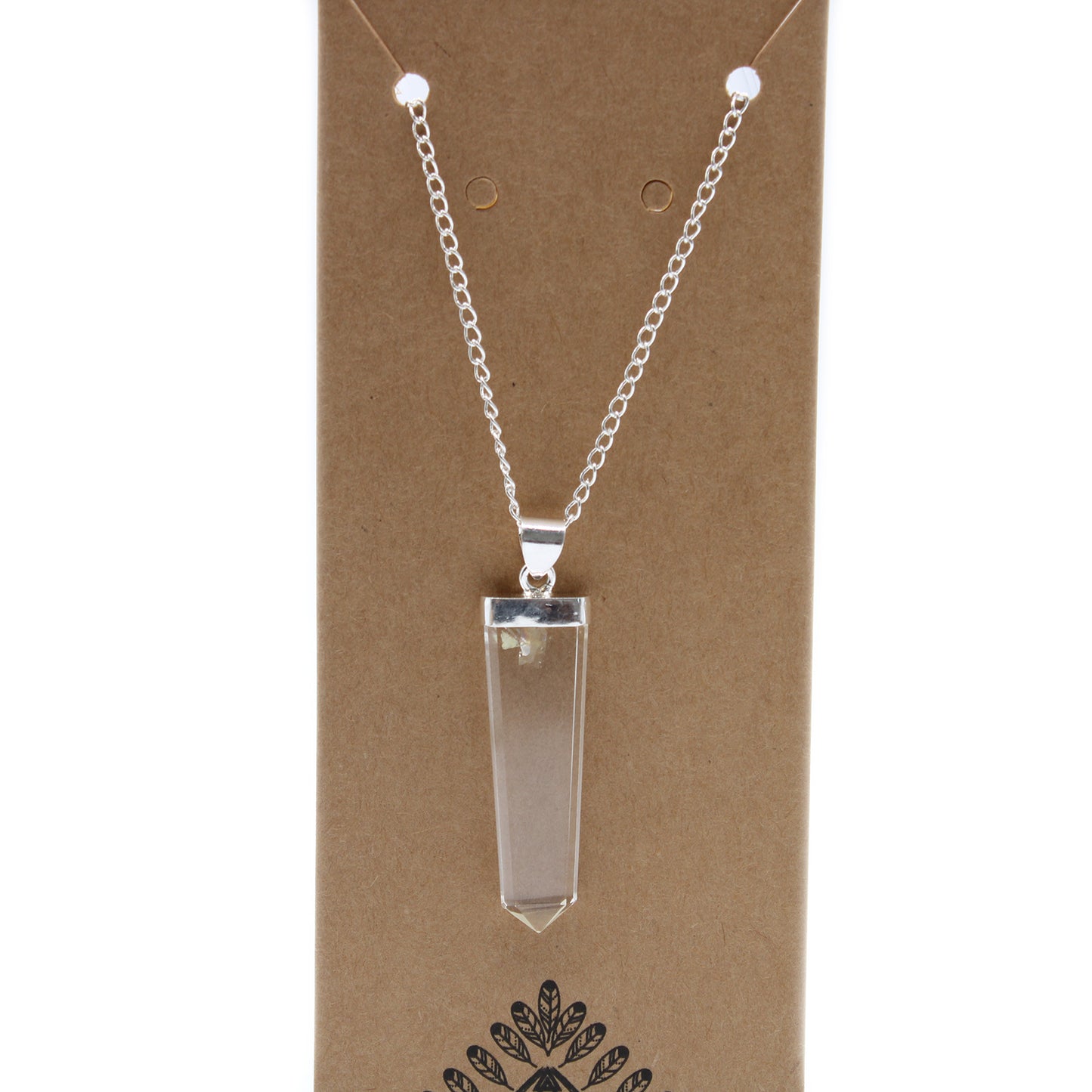 Gemstone Flat Pencil Pendant - Rock Quartz From Witch, Please!