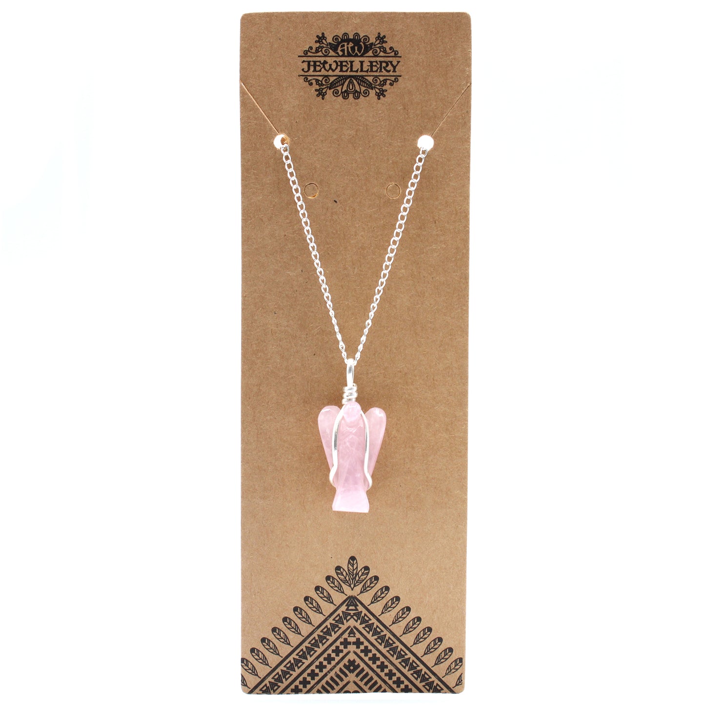 Gemstone Guardian Angel Pendant - Rose Quartz From Witch, Please!