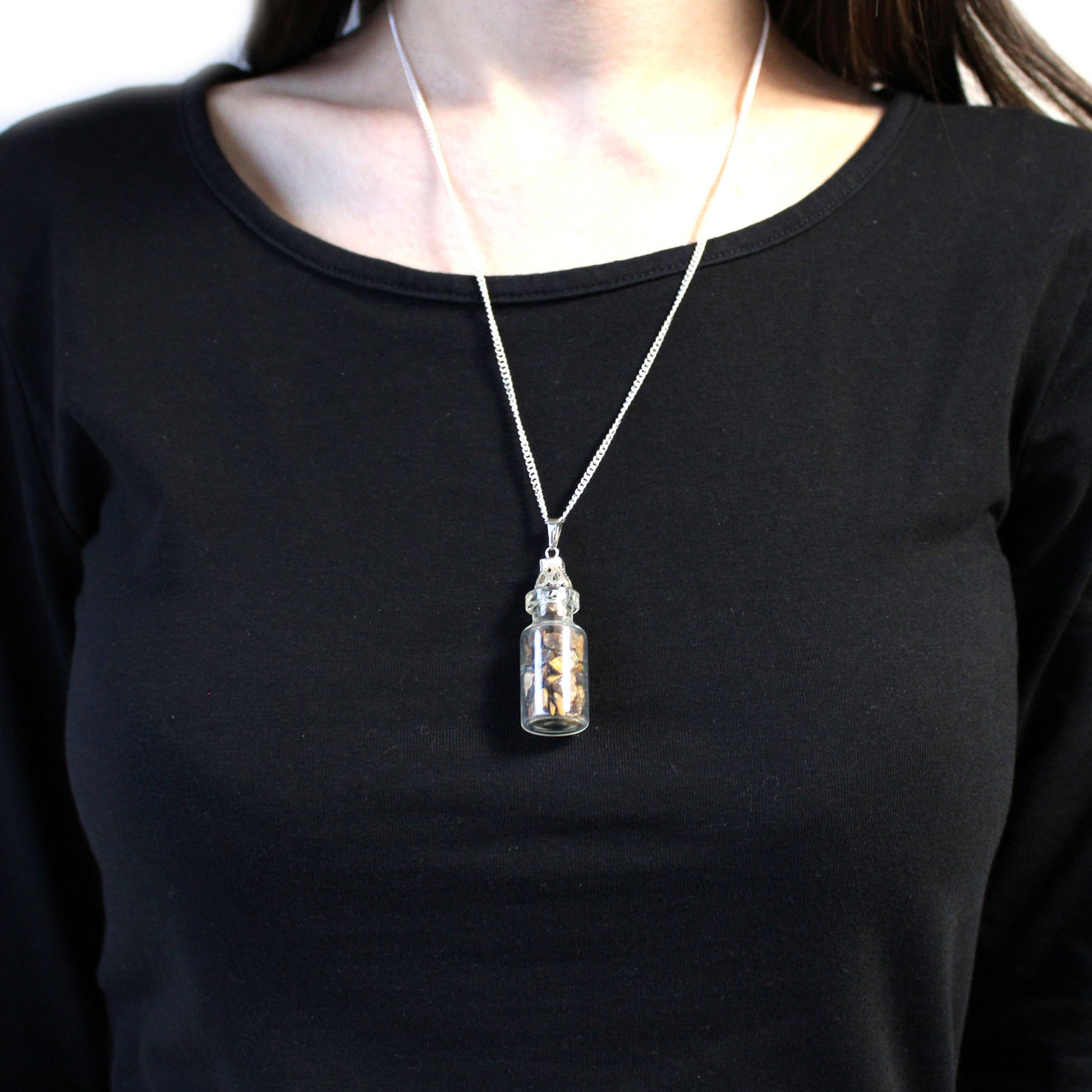 Bottled Gemstones Necklace - Tiger Eye From Witch, Please!