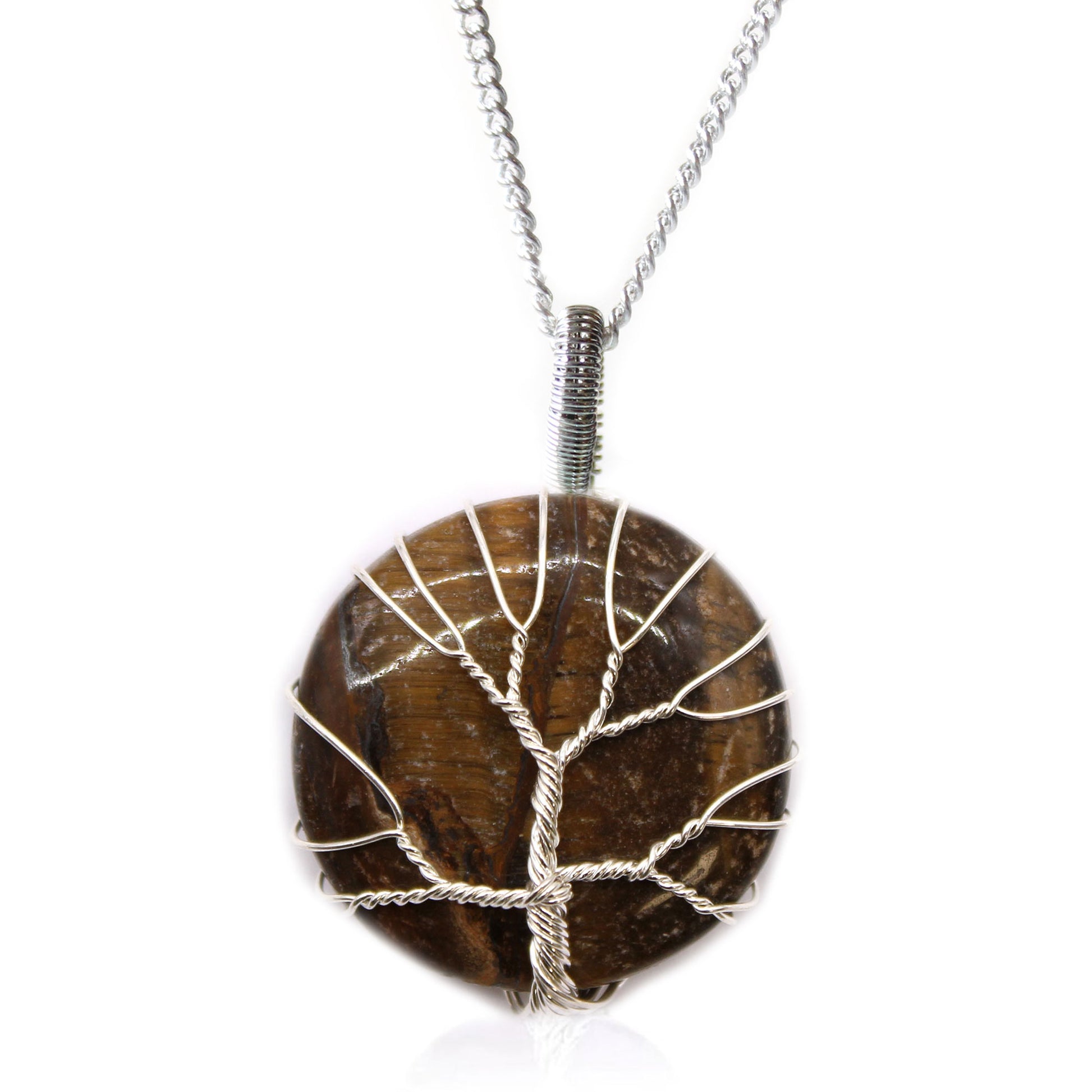 Tree of Life Gemstone Necklace - Tiger Eye From Witch, Please!