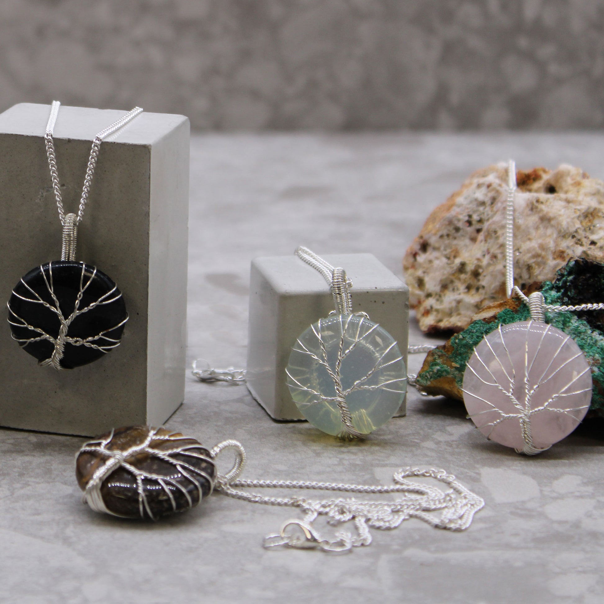 Tree of Life Gemstone Necklace - Black Onyx From Witch, Please!