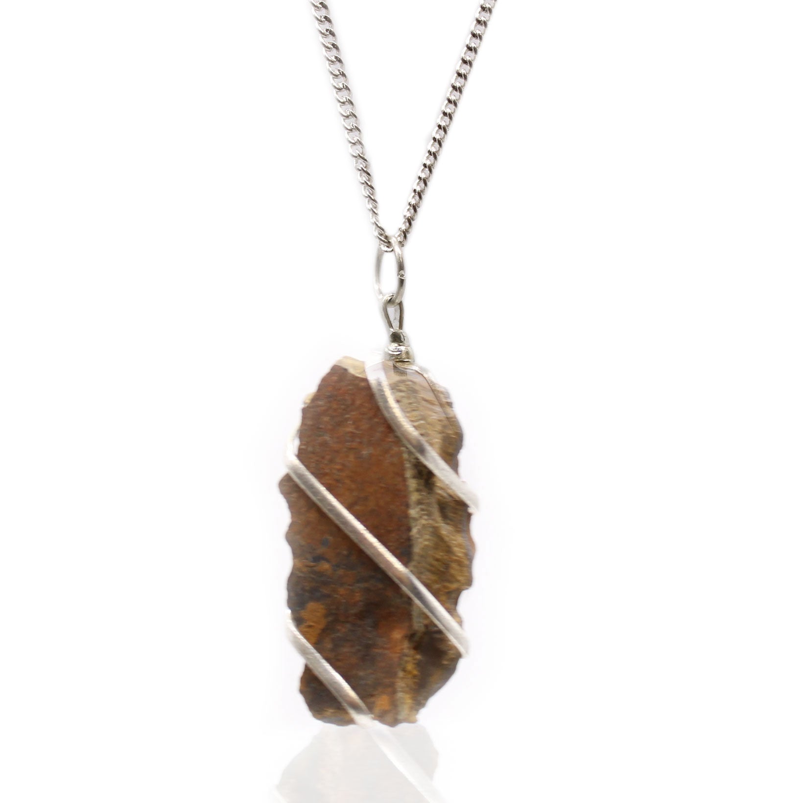 Cascade Wrapped Gemstone Necklace - Rough Tiger Eye From Witch, Please!