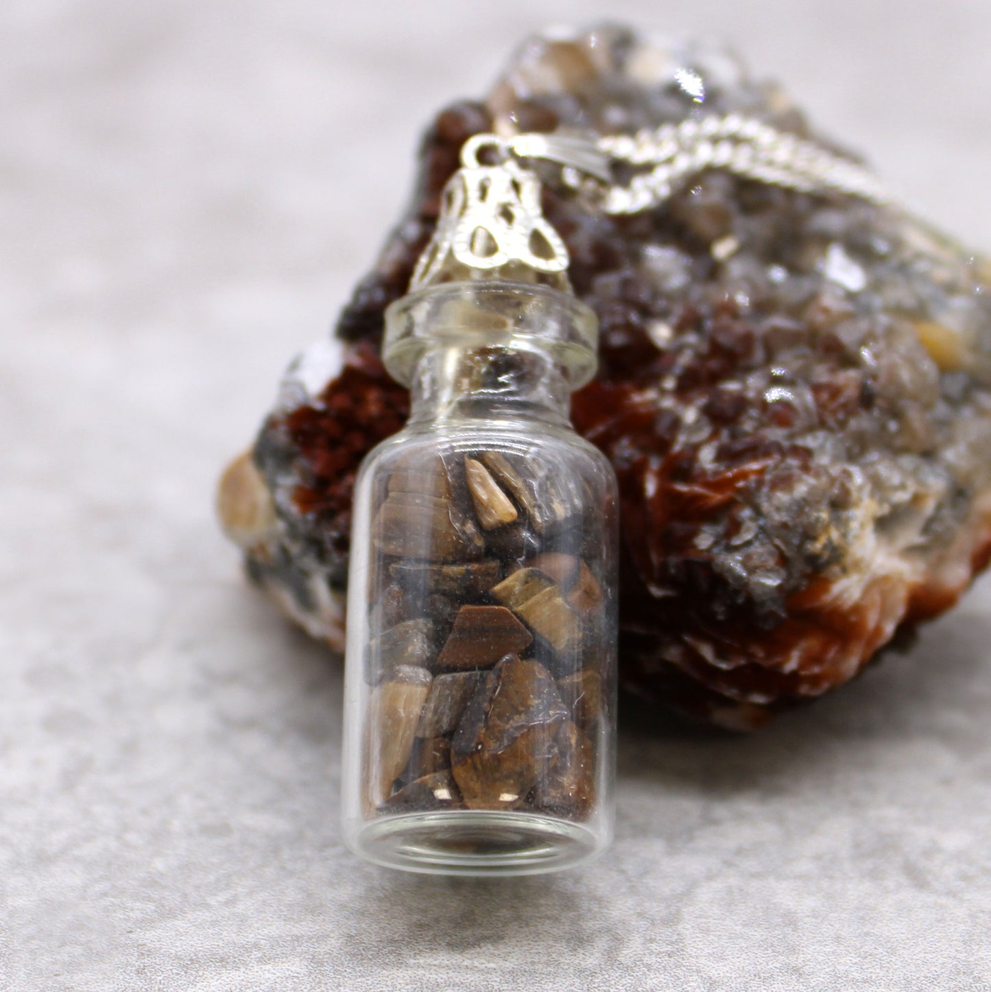 Bottled Gemstones Necklace - Tiger Eye From Witch, Please!