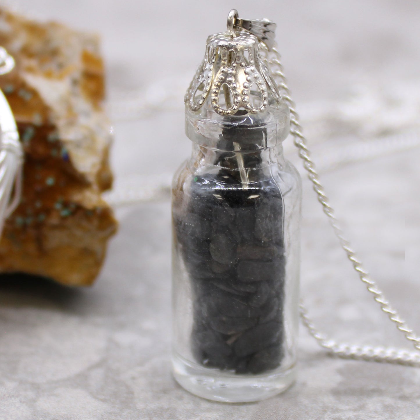 Bottled Gemstones Necklace - Black Onyx From Witch, Please!