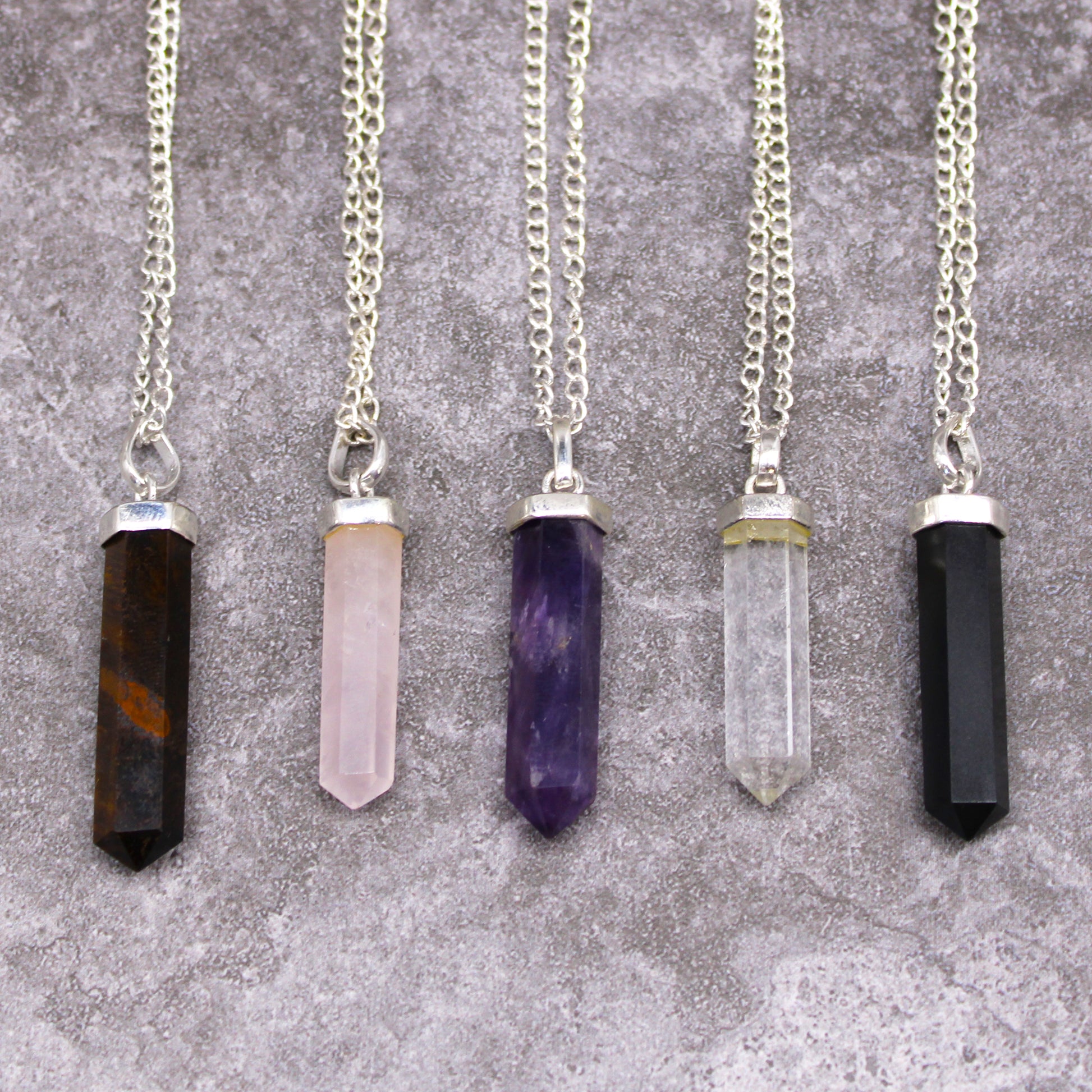 Gemstone Classic Point Pendant - Rose Quartz From Witch, Please!