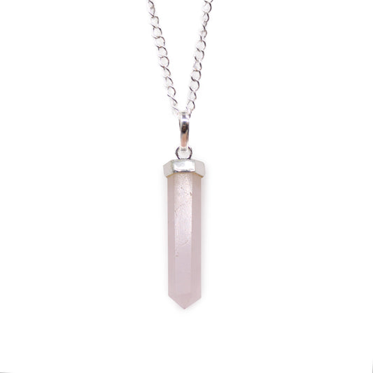 Gemstone Classic Point Pendant - Rose Quartz From Witch, Please!