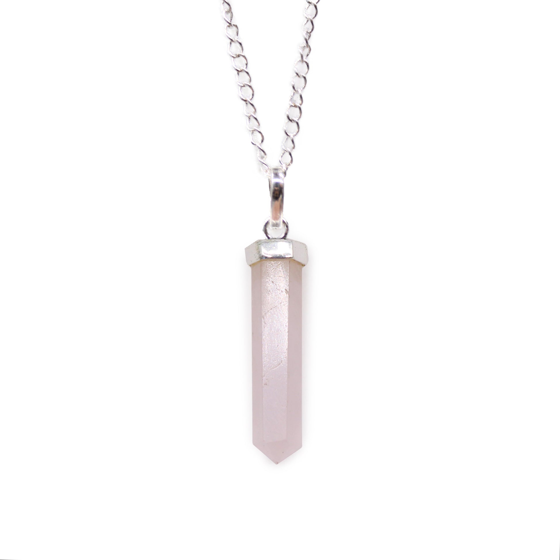 Gemstone Classic Point Pendant - Rose Quartz From Witch, Please!