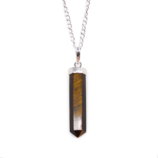 Gemstone Classic Point Pendant - Tiger Eye From Witch, Please!