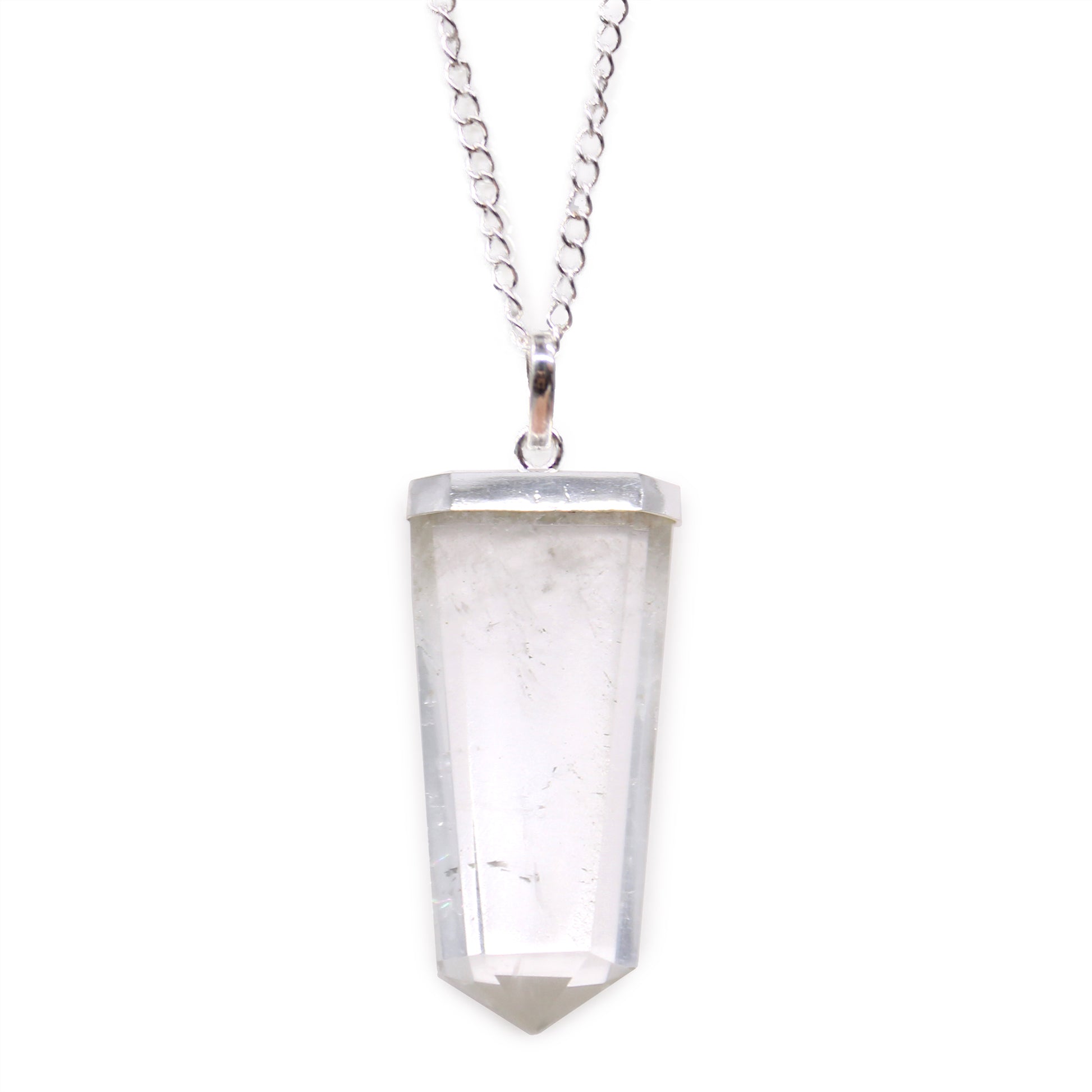 Gemstone Flat Pencil Pendant - Rock Quartz From Witch, Please!