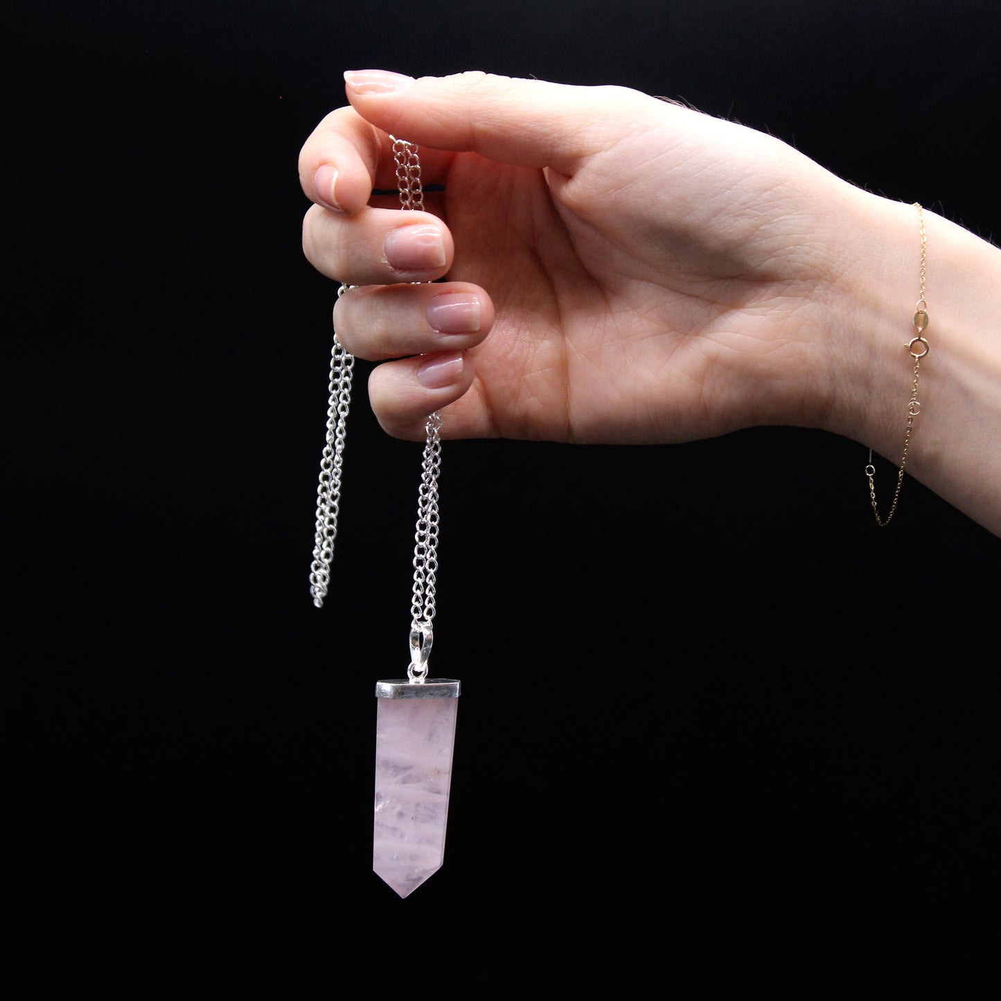 Gemstone Flat Pencil Pendant - Rock Quartz From Witch, Please!