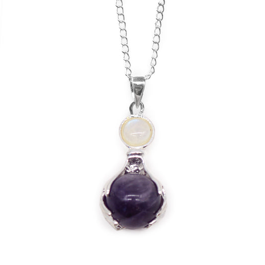 Gemstone Healing Hands Pendant - Amethyst From Witch, Please!