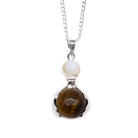 Gemstone Healing Hands Pendant - Tiger Eye From Witch, Please!