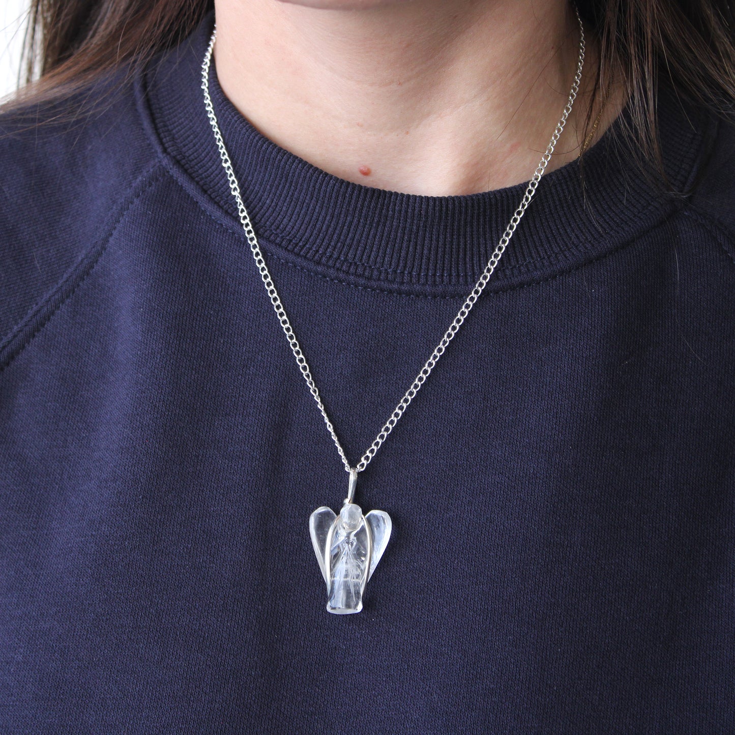 Gemstone Guardian Angel Pendant - Rose Quartz From Witch, Please!