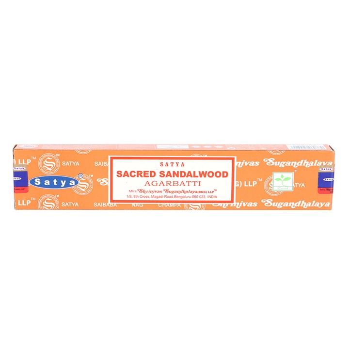 12 Packs of Sacred Sandalwood Incense Sticks by Satya