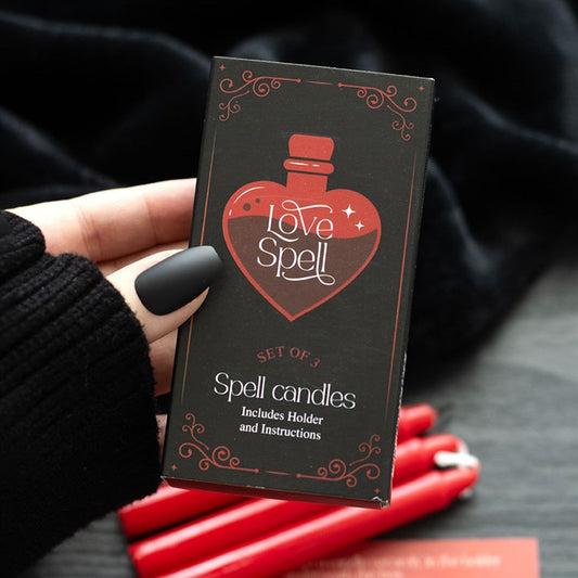 Set of 3 Love Spell Candles in a Box From Witch, Please!