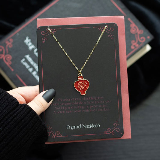 Love Potion Enamel Necklace Card From Witch, Please!