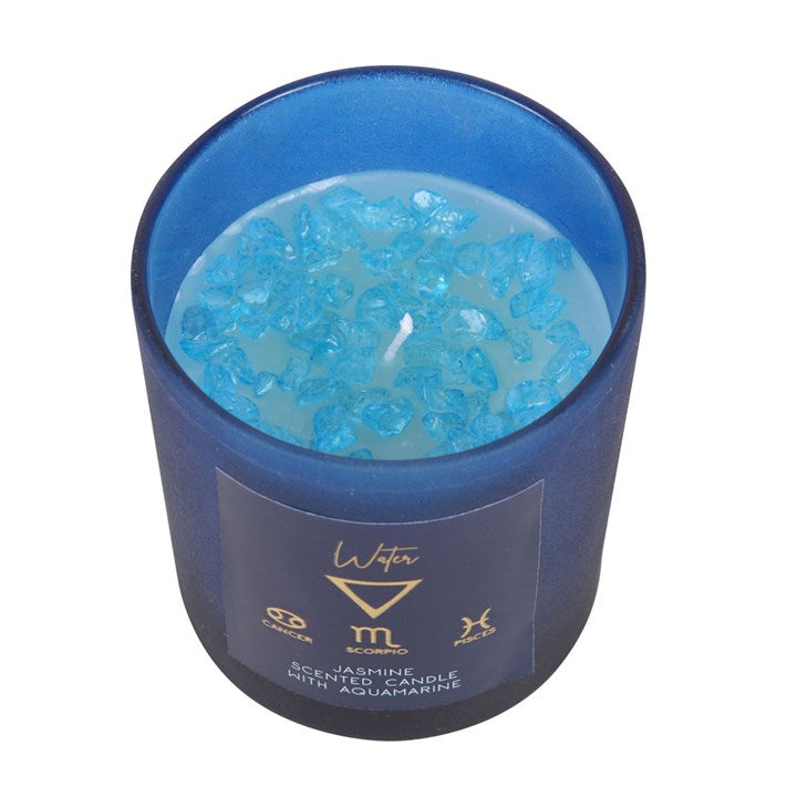 Water Element Jasmine Crystal Chip Candle From Witch, Please!