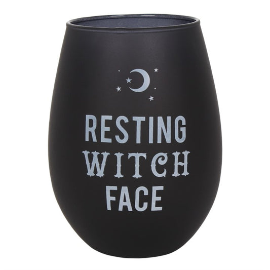 Resting Witch Face Stemless Wine Glass From Witch, Please!