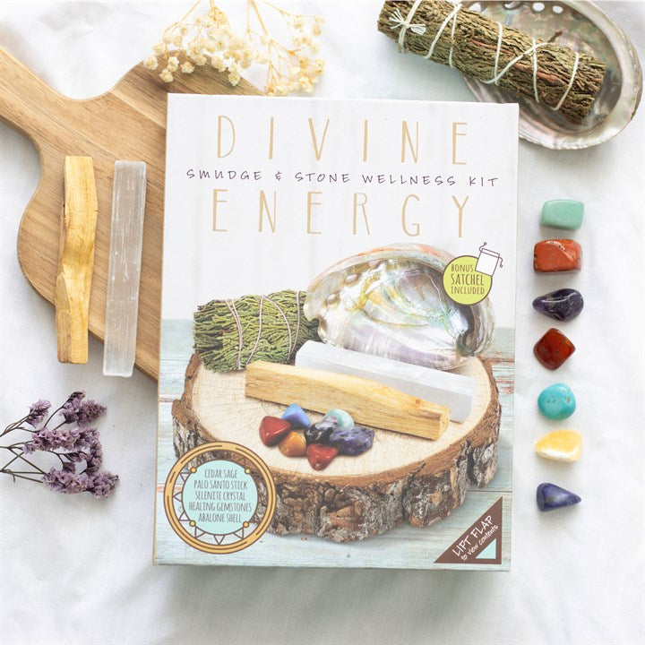 Divine Energy Smudge and Stone Wellness Kit From Witch, Please!