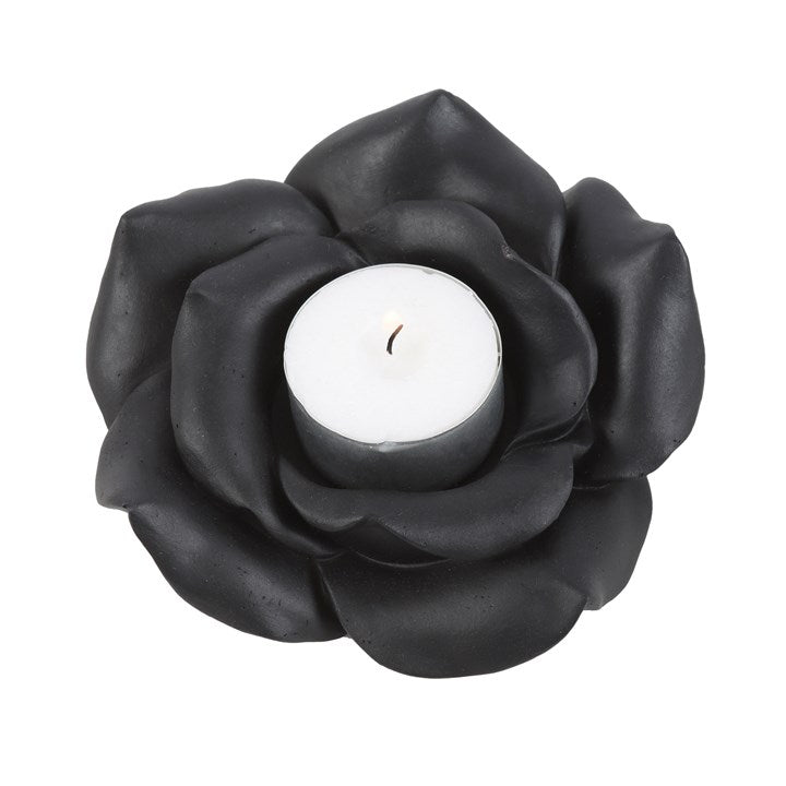 Black Rose Resin Tealight Candle Holder From Witch, Please!