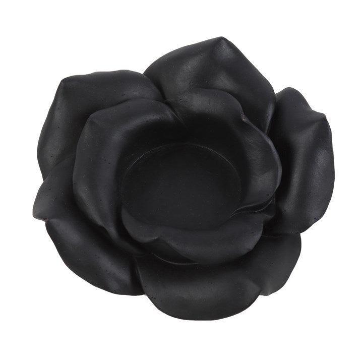 Black Rose Resin Tealight Candle Holder From Witch, Please!