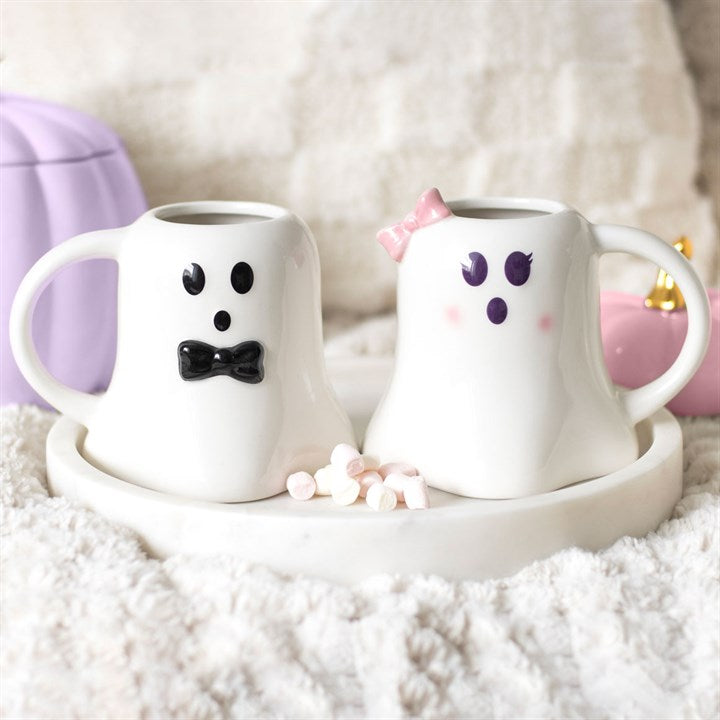 Mr and Mrs Boo Ghost Shaped Mug Set From Witch, Please!