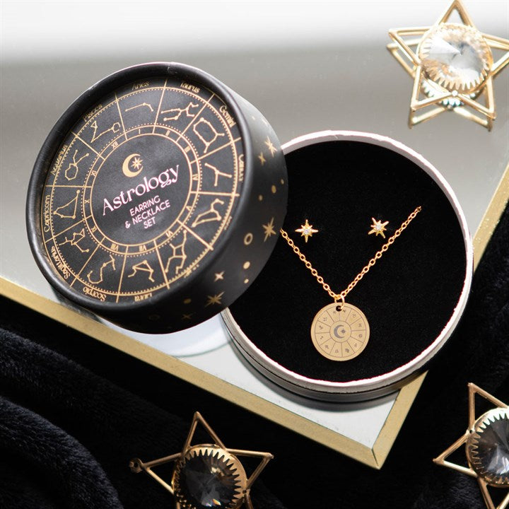 Astrology Wheel Earring and Necklace Set From Witch, Please!