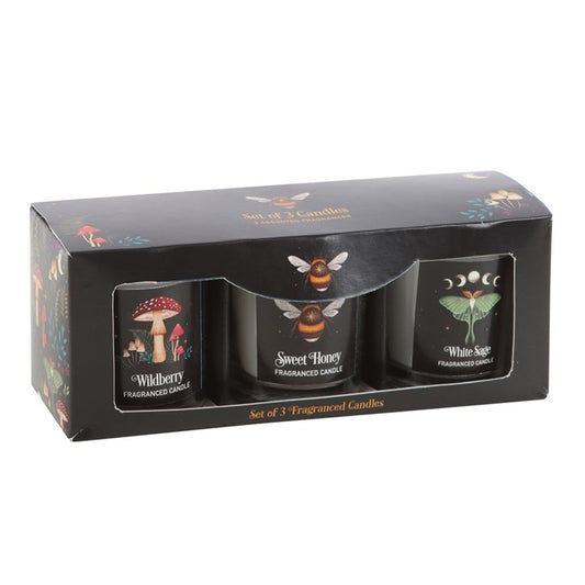 Dark Forest Votive Candle Trio From Witch, Please!