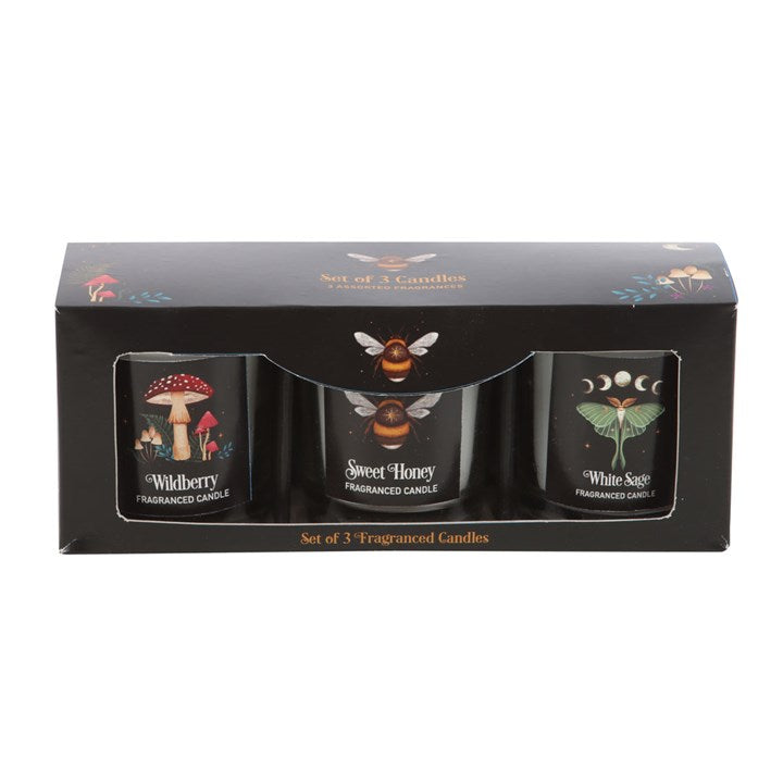 Dark Forest Votive Candle Trio From Witch, Please!