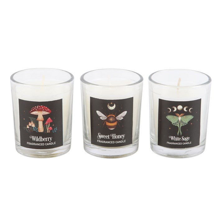 Dark Forest Votive Candle Trio From Witch, Please!