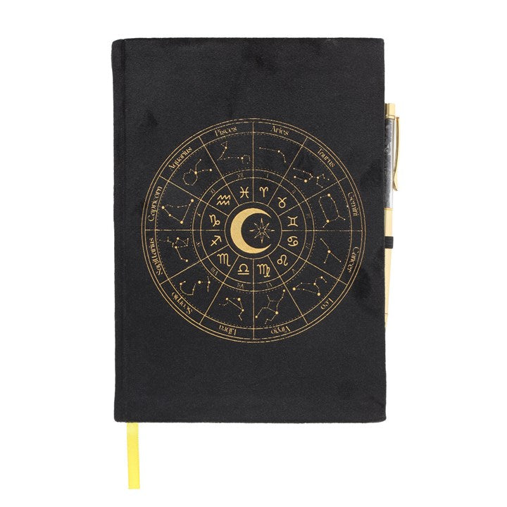 Astrology Wheel Journal with Black Obsidian Pen From Witch, Please!