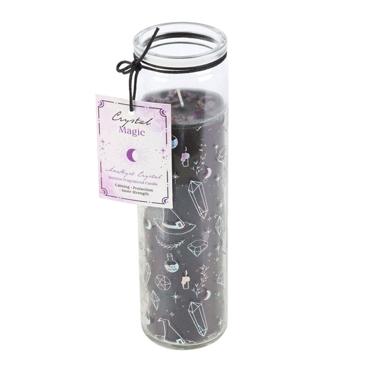 Crystal Witch Jasmine Tube Candle with Amethyst Chips From Witch, Please!