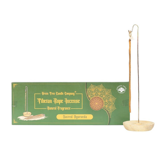 Sacred Ayurveda Tibetan Rope Incense with Holder From Witch, Please!