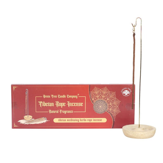 Meditating Herbs Tibetan Rope Incense with Holder From Witch, Please!