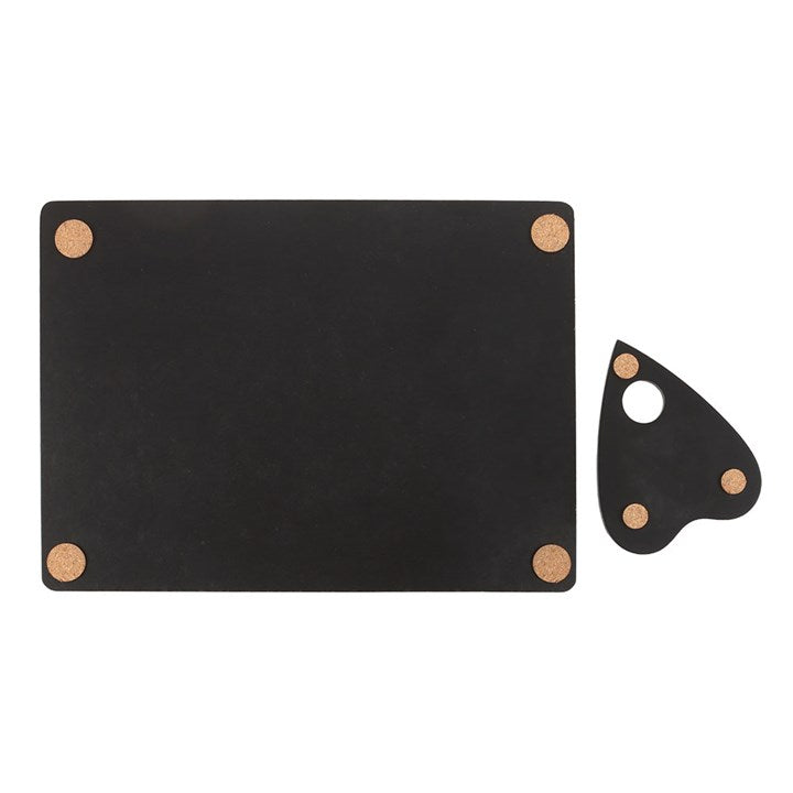 Black Talking Board Placemat and Coaster Set From Witch, Please!