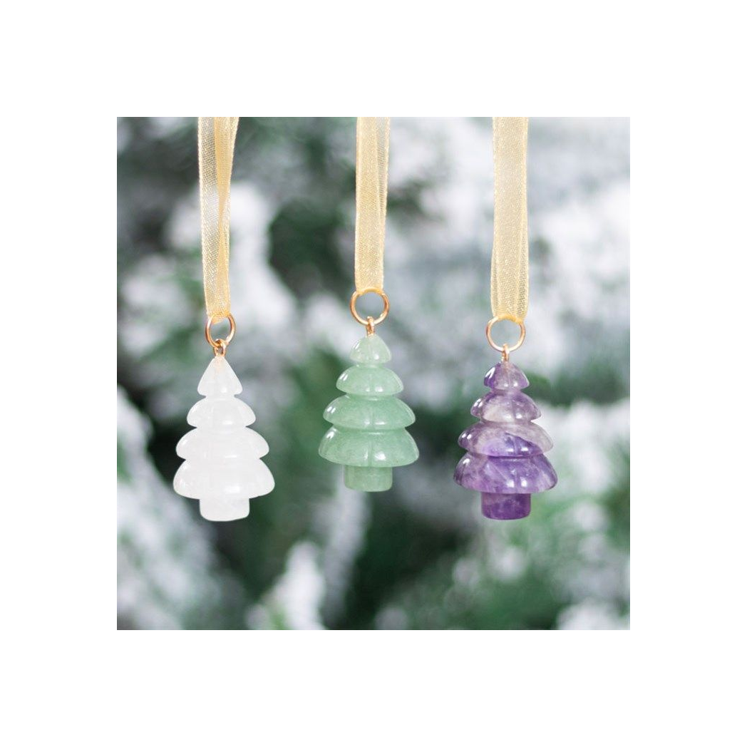 Set of 3 Crystal Christmas Tree Decorations From Witch, Please!