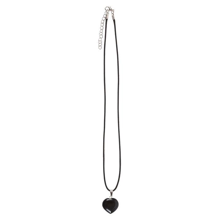 Black Obsidian Healing Crystal Heart Necklace From Witch, Please!