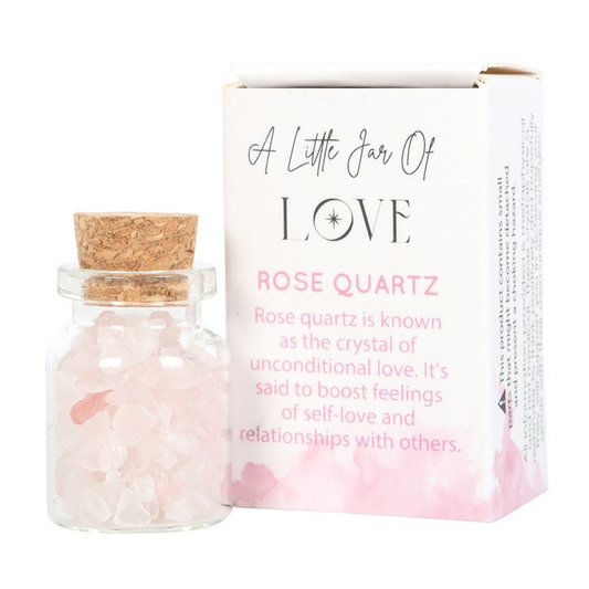 Jar of Love Rose Quartz Crystal in a Matchbox From Witch, Please!