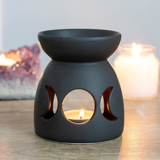 Black Triple Moon Cut Out Oil Burner From Witch, Please!