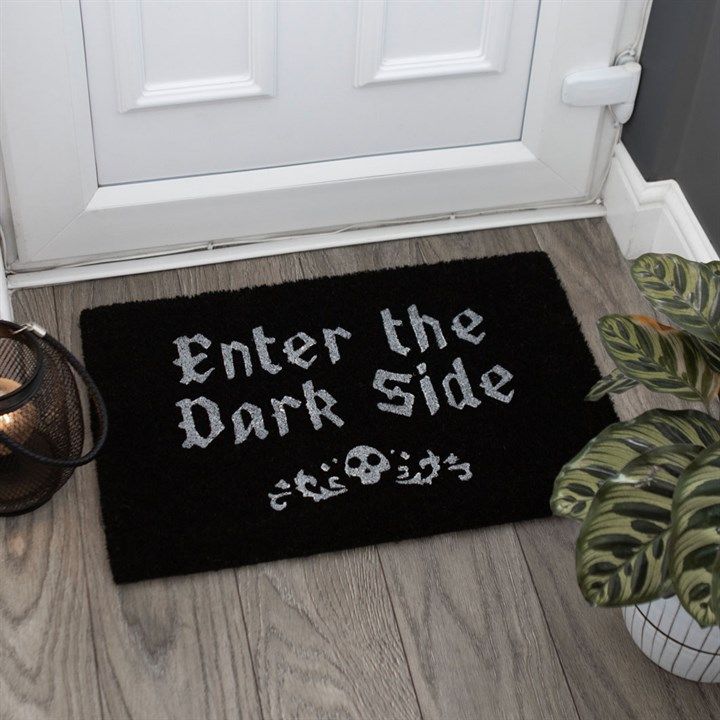 Black Enter The Dark Side Coir Doormat From Witch, Please!