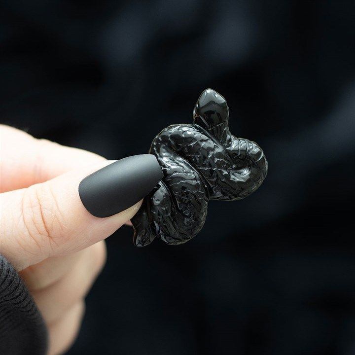 Black Obsidian Crystal Snake From Witch, Please!