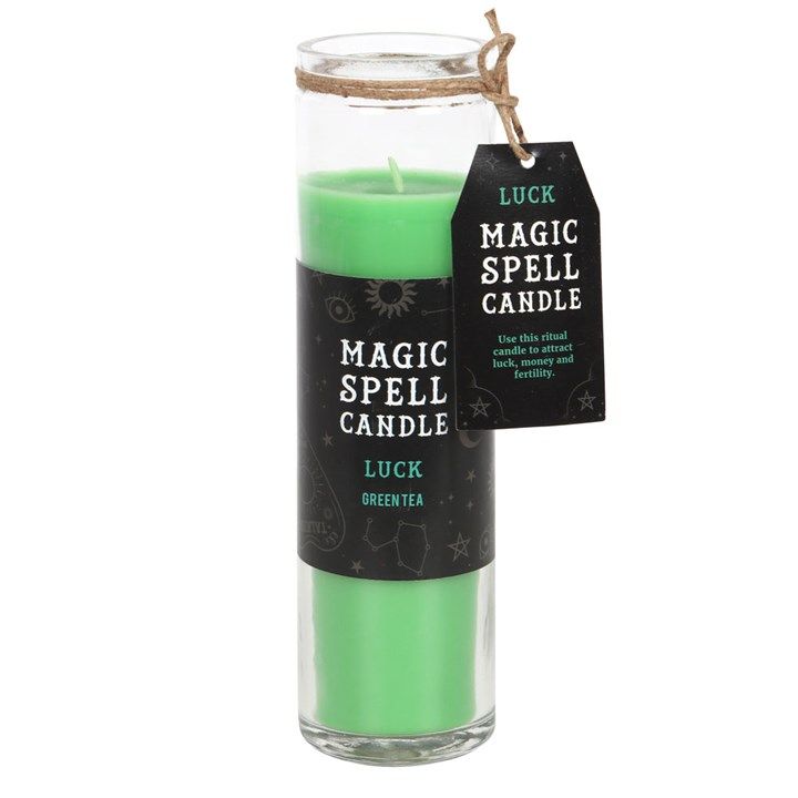 Green Tea 'Luck' Spell Tube Candle From Witch, Please!