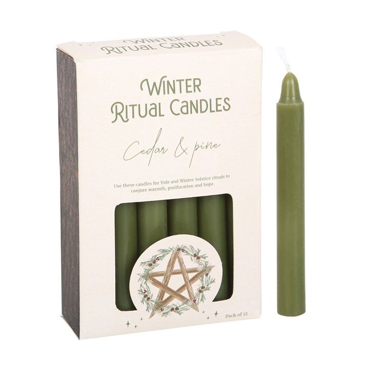 Cedar & Pine Winter Ritual Spell Candles From Witch, Please!