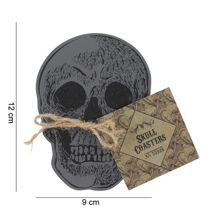 Set Of 4 Skull Coasters From Witch, Please!