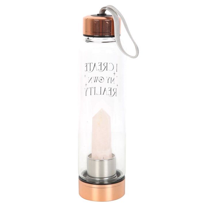 Rose Quartz Create My Own Reality Glass Water Bottle From Witch, Please!