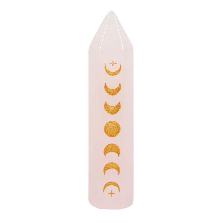 5cm Rose Quartz Moon Phase Crystal Point From Witch, Please!