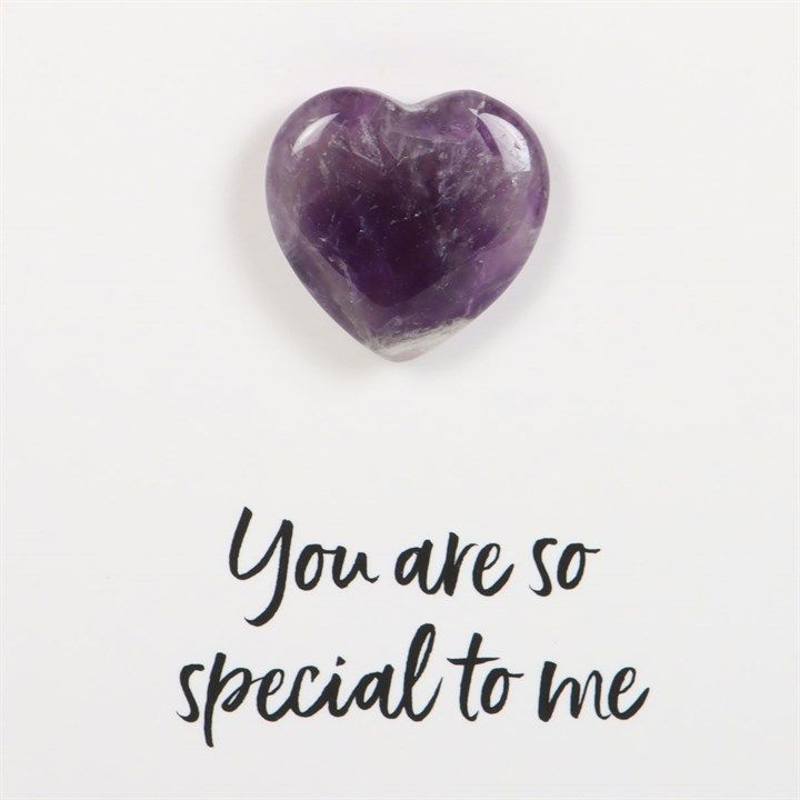 Special To Me Amethyst Crystal Heart Greeting Card From Witch, Please!