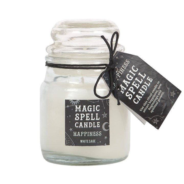 White Sage 'Happiness' Spell Candle Jar From Witch, Please!