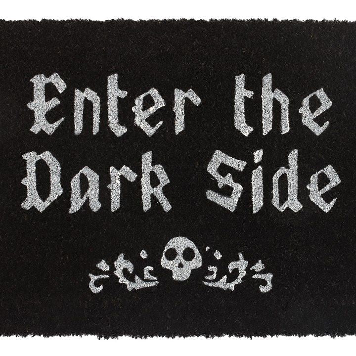 Black Enter The Dark Side Coir Doormat From Witch, Please!